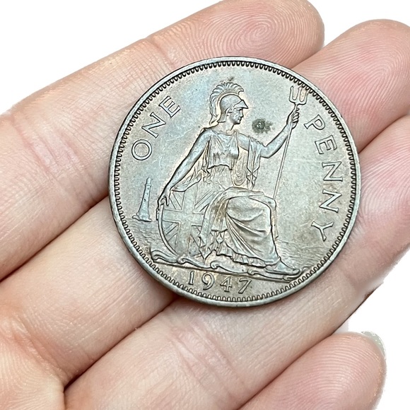 🎈$5 add on - 1947 ONE PENNY - George VI - Picture 1 of 6